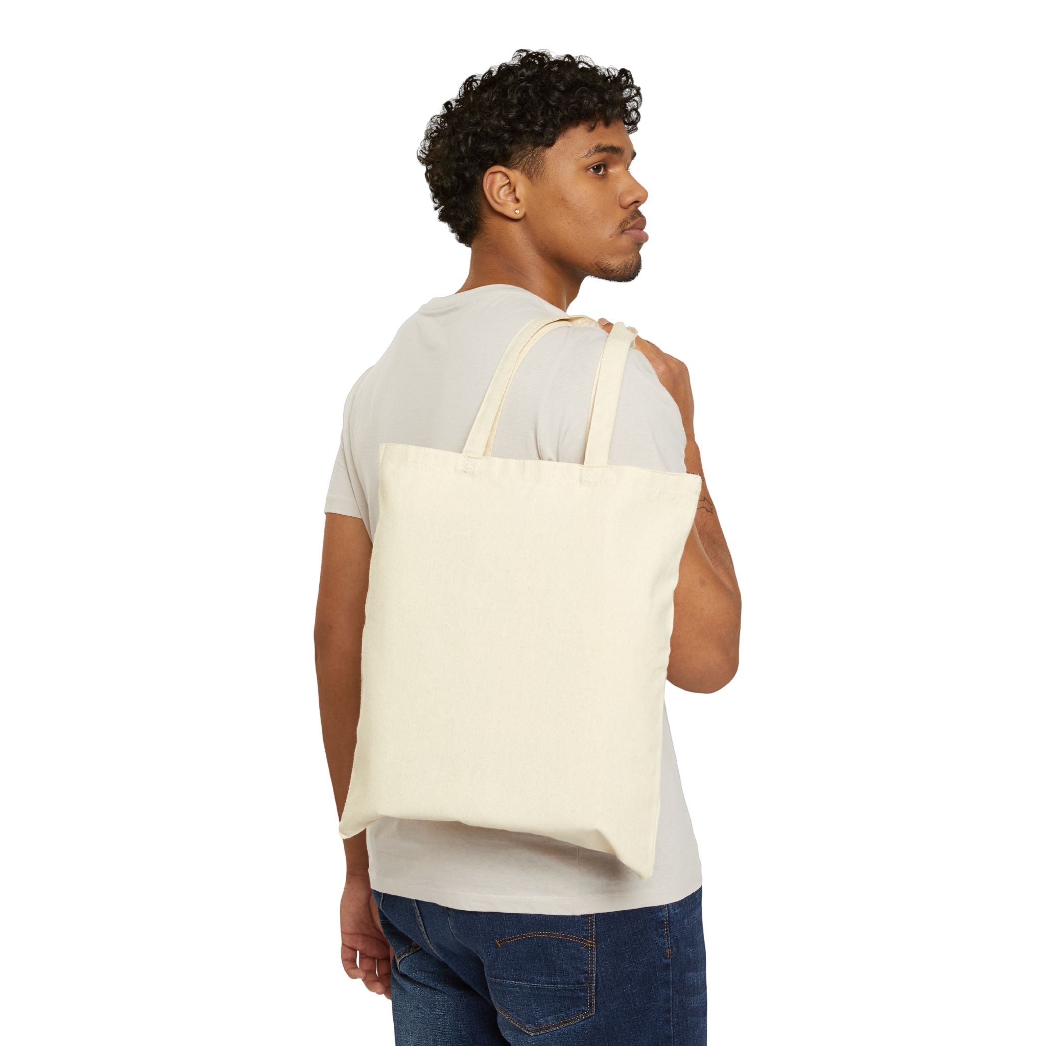 Canvas Tote Bag - Turquoise Sunburst Graphic Eco Shopper