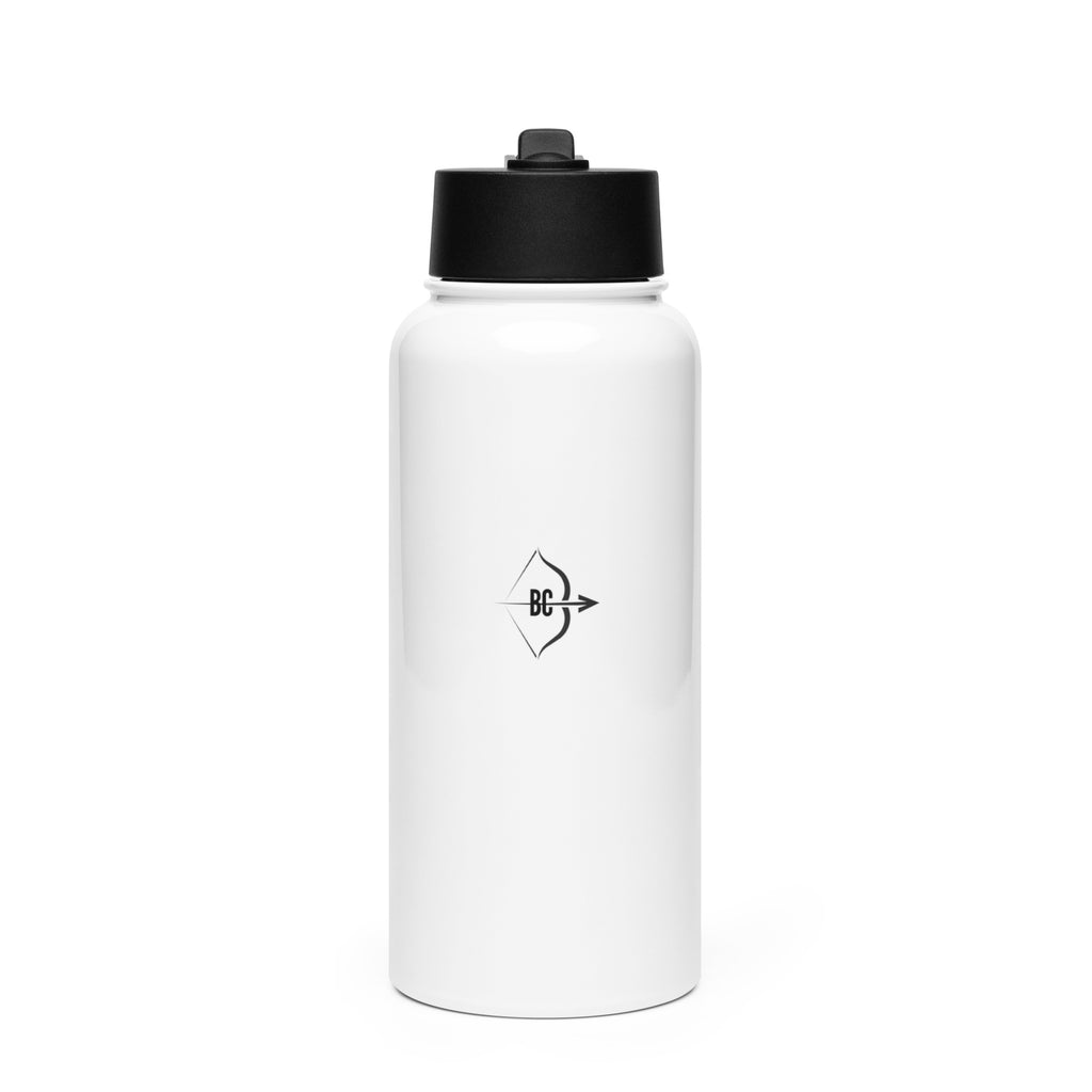 BC-stainless-steel-water-bottle-with-a-straw-lid-white-32-oz-front