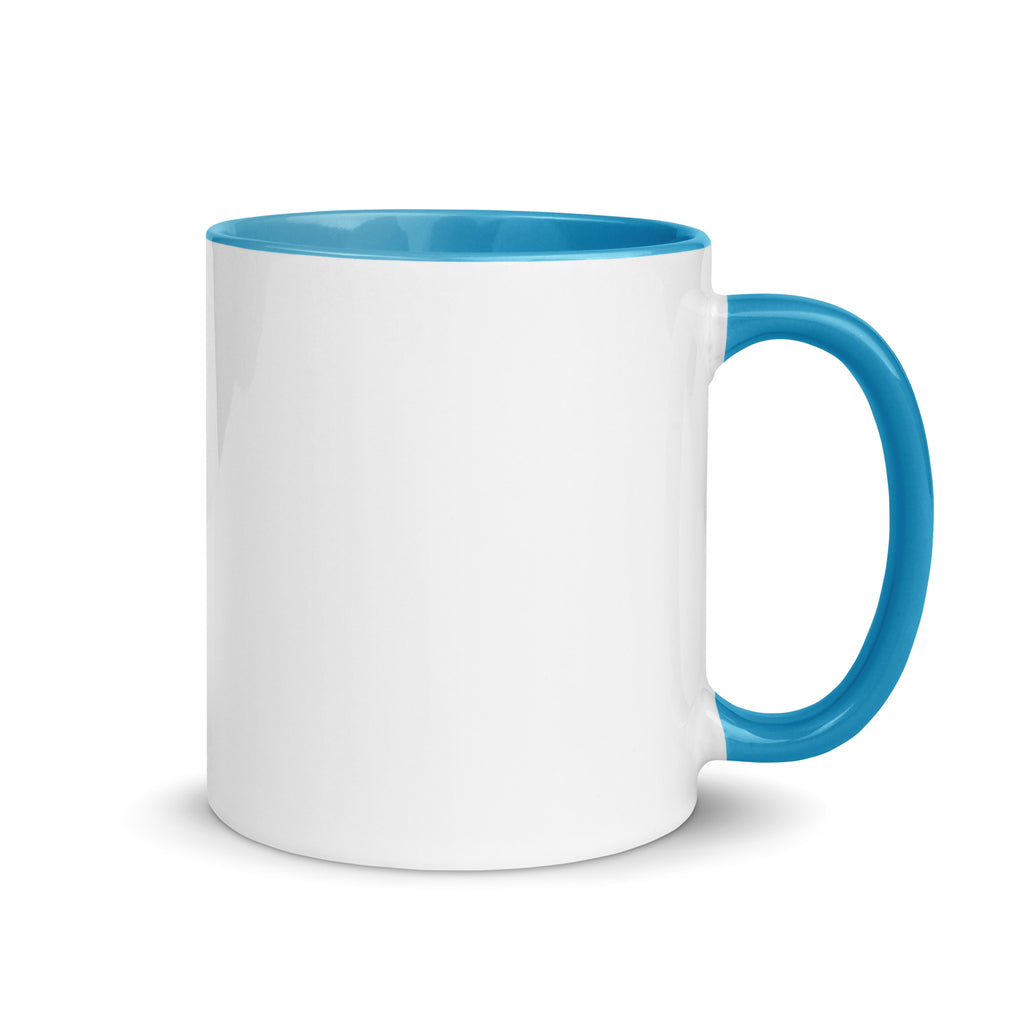Hot chocolate season white mug with blue interior (3)