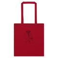 Red man in flower cotton tote bag 