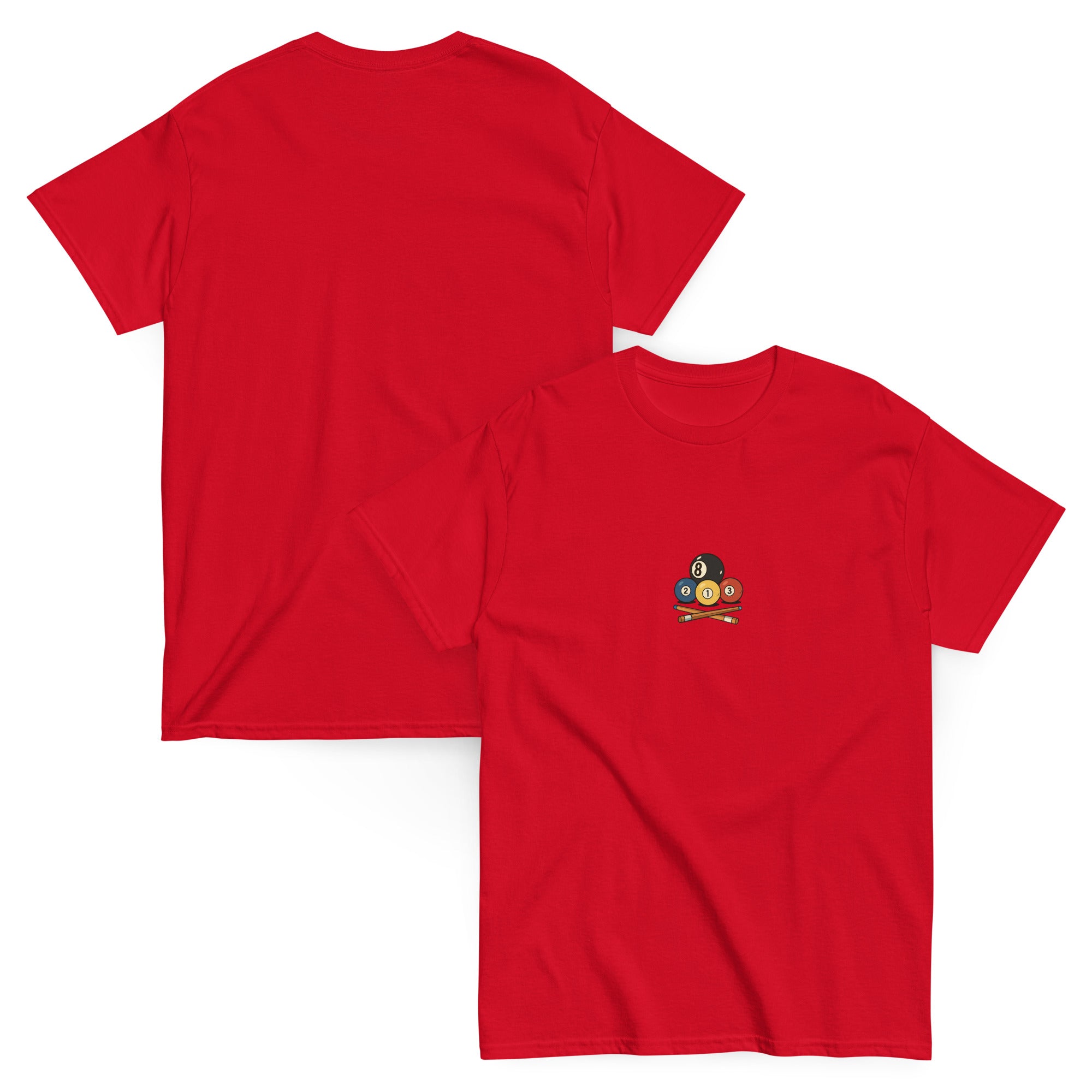 unisex-billard-game-classic-tee-red-front-and-back