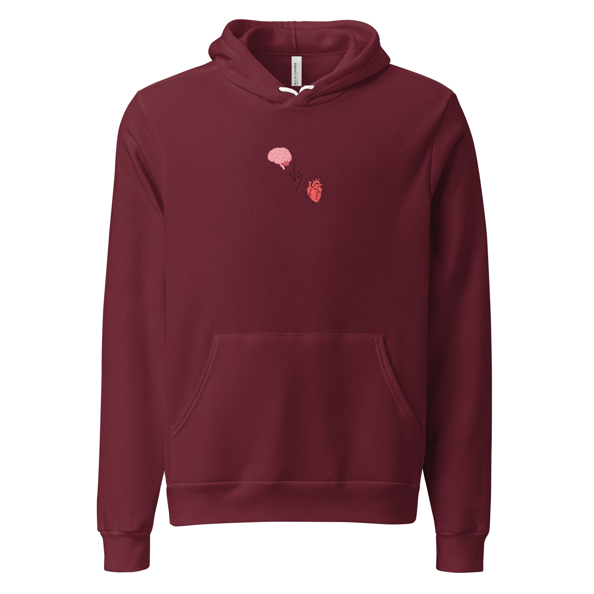 unisex-brain-vs-heart-pullover-hoodie-maroon-front
